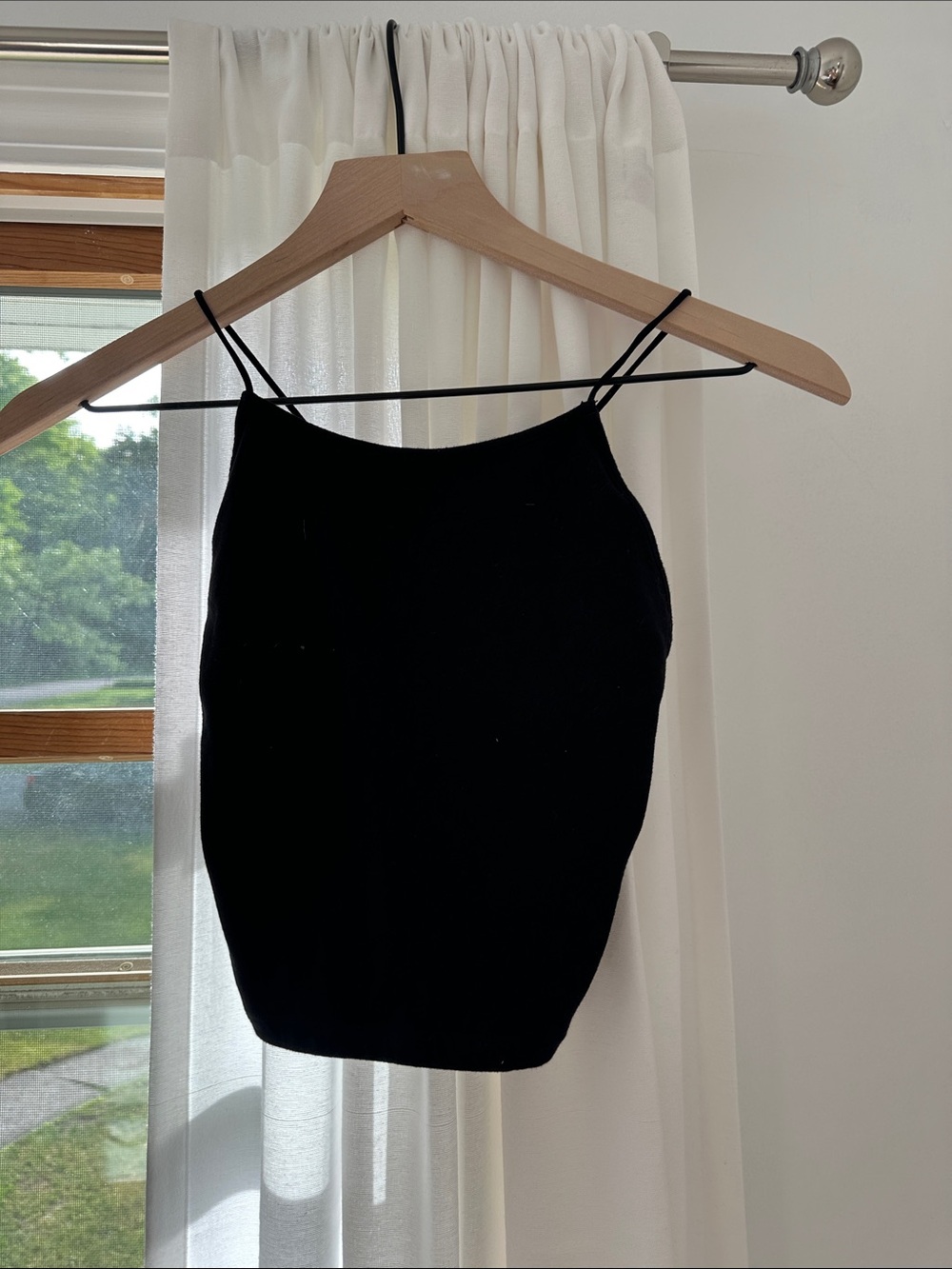 American Eagle Outfitters Black Double-Strap Cami